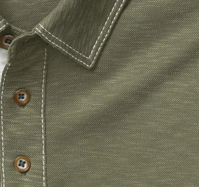 Johnston and Murphy Vintage Slub Polo Olive Men Polos and Tees Johnston and Murphy Vintage Slub Polo Olive Men Polos and Tees