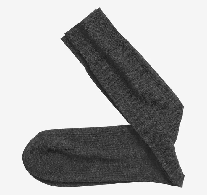 Johnston and Murphy Wool Ribbed Socks Charcoal Men Socks