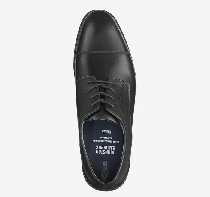 Johnston and Murphy XC4 Maddox Cap Toe Black Waterproof Full Grain Men Dress Classics Johnston and Murphy XC4 Maddox Cap Toe Black Waterproof Full Grain Men Dress Classics