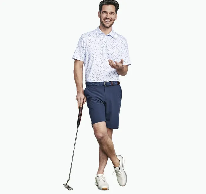 Johnston and Murphy XC4 Performance Polo Light Blue Skull Men Polos and Tees Johnston and Murphy XC4 Performance Polo Light Blue Skull Men Polos and Tees