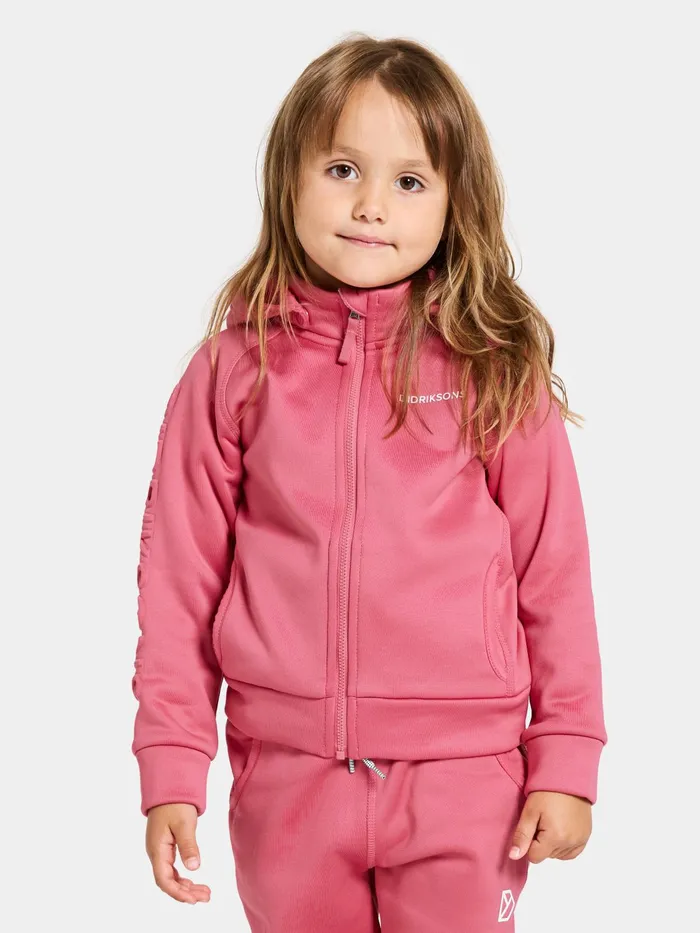 Kids Corin FullZip Dusty Azalea Didriksons Softshell Jackets