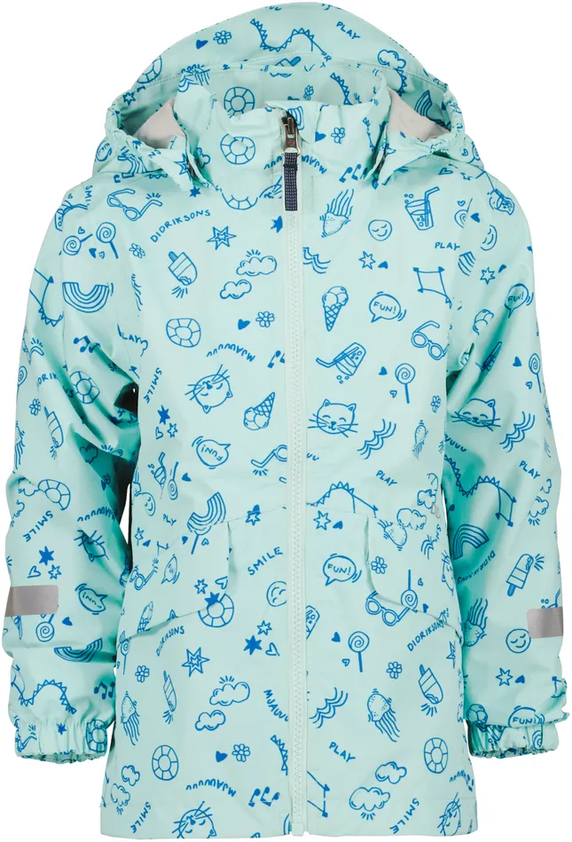 Kids Doodle Pale Mint Didriksons Spring Jackets