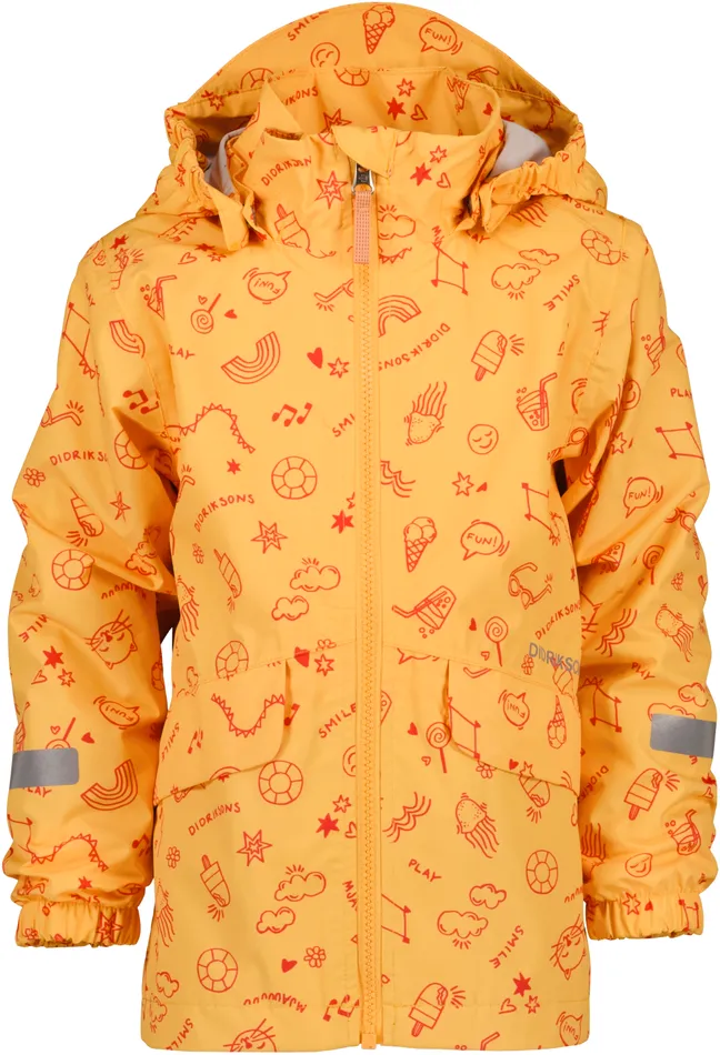 Kids Doodle Papaya Orange Didriksons Spring Jackets