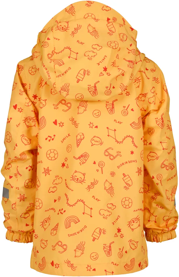 Kids Doodle Papaya Orange Didriksons Spring Jackets