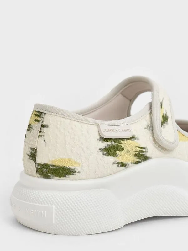 Kids Girls039 FloralPrint Mary Jane Sneakers 8211 Multi CHARLES and KEITH Shoes Kids Girls039 FloralPrint Mary Jane Sneakers 8211 Multi CHARLES and KEITH Shoes