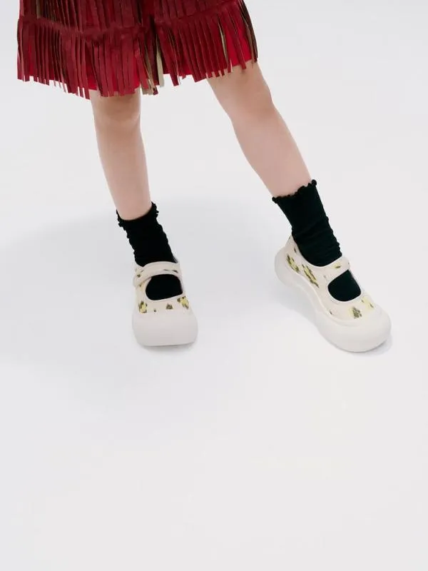 Kids Girls039 FloralPrint Mary Jane Sneakers 8211 Multi CHARLES and KEITH Shoes Kids Girls039 FloralPrint Mary Jane Sneakers 8211 Multi CHARLES and KEITH Shoes