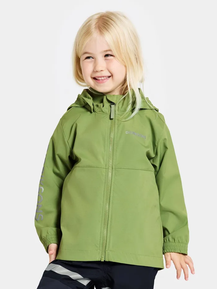 Kids Hallon Jacket Algae Green Didriksons Spring Jackets