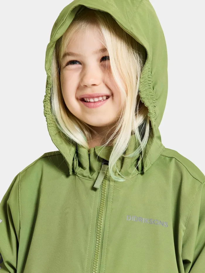 Kids Hallon Jacket Algae Green Didriksons Spring Jackets