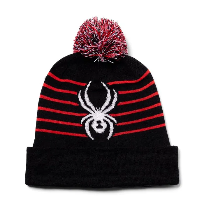 Kids Icebox Pom Black Spyder Hats