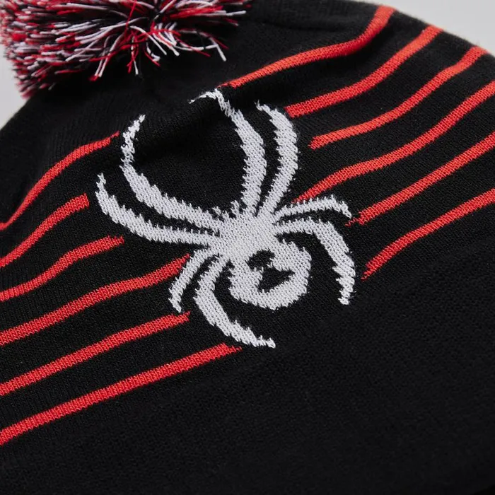 Kids Icebox Pom Black Spyder Hats