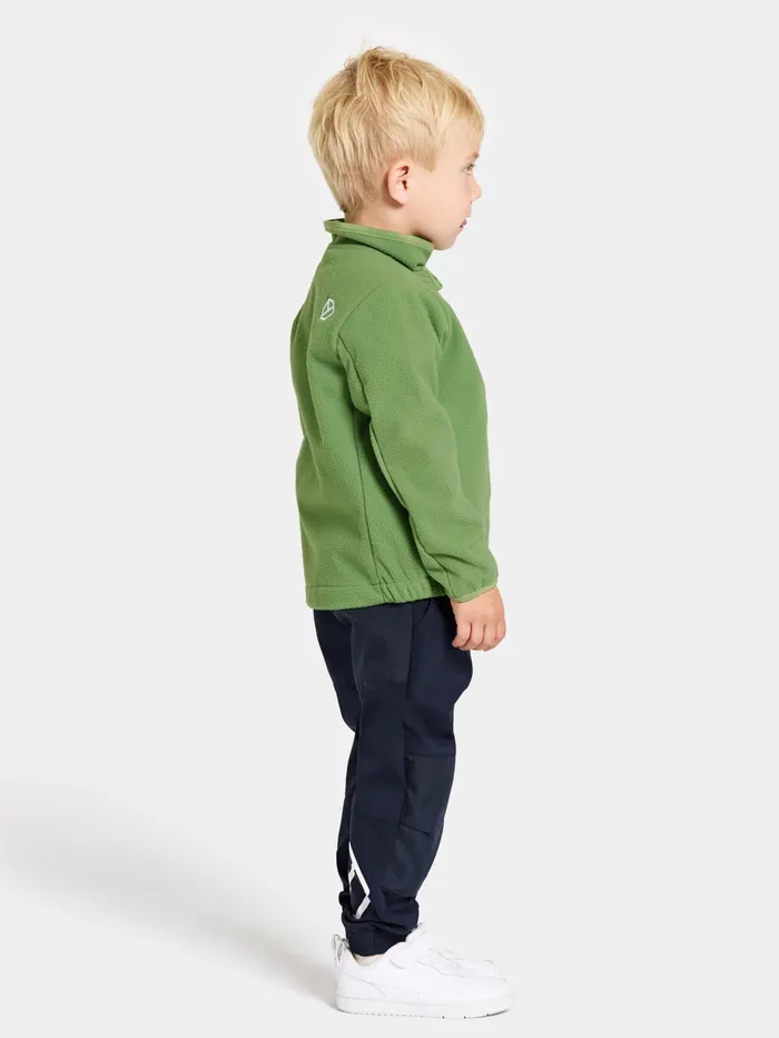 Kids Muskot Jacket Algae Green Didriksons Fleece and Midlayers
