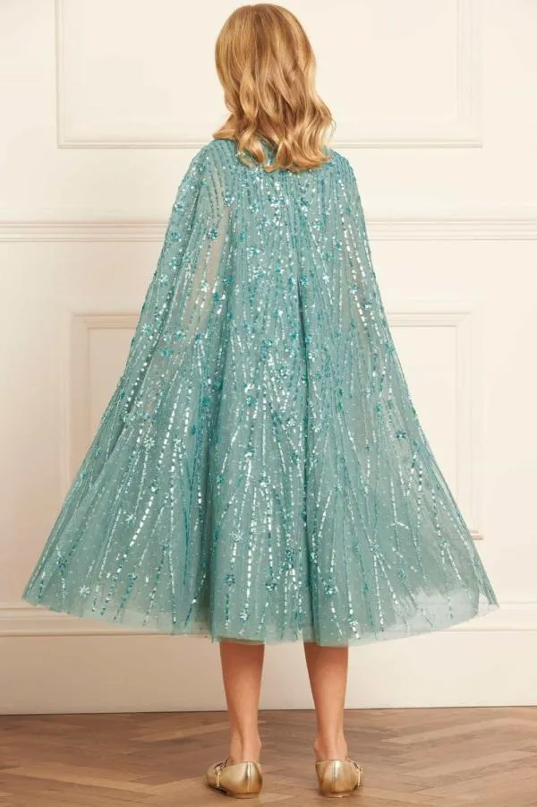KIDS Needle and Thread Comet Cape Kids Dress Green KIDS Needle and Thread Comet Cape Kids Dress Green