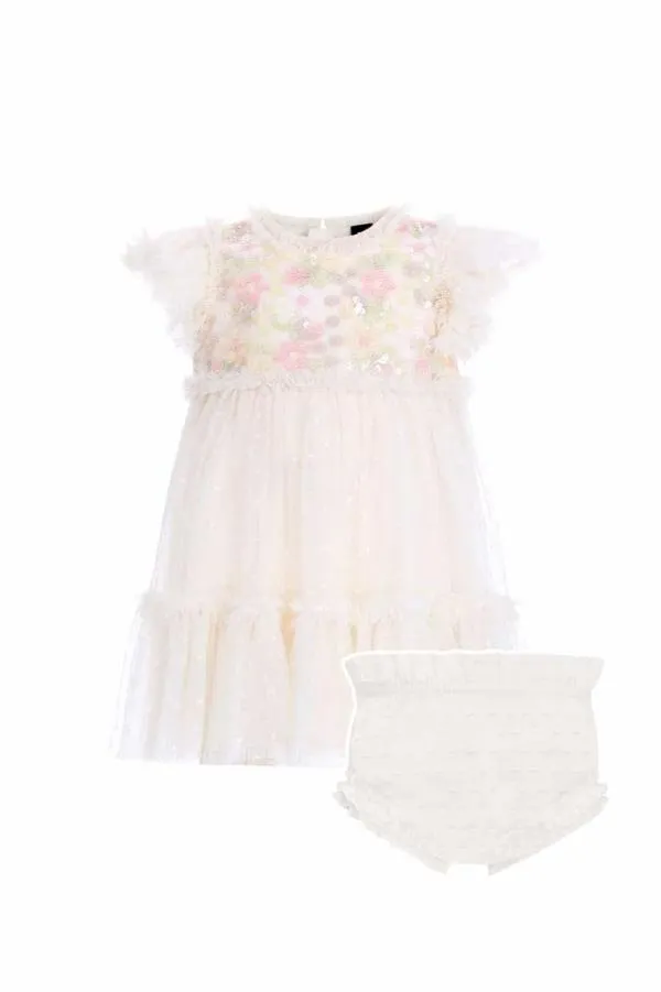 KIDS Needle and Thread Confetti Bodice Baby Dress Champagne KIDS Needle and Thread Confetti Bodice Baby Dress Champagne