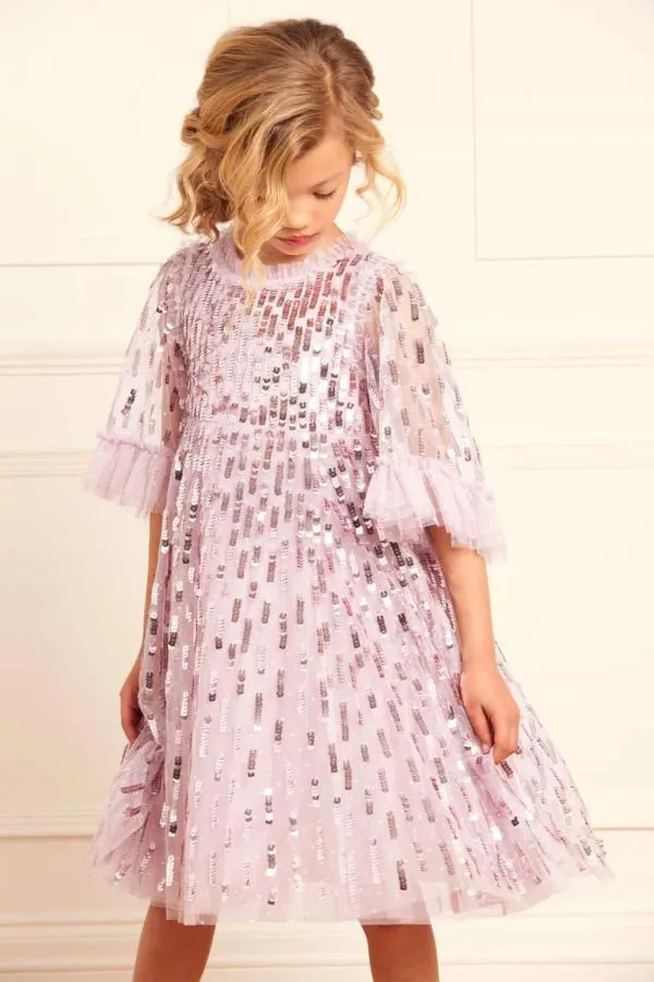 KIDS Needle and Thread Sequin Dash Kids Dress Pink KIDS Needle and Thread Sequin Dash Kids Dress Pink