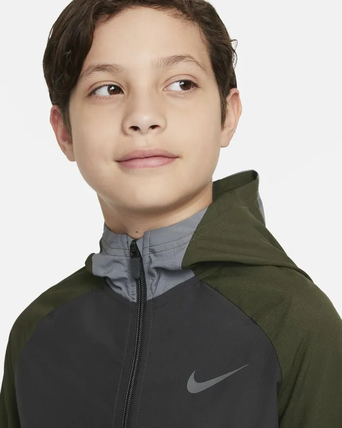 Kids Nike Jackets DriFIT Anthracitesmoke Greycargo Khakismoke Grey