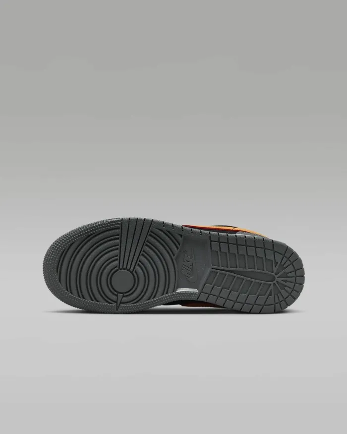 Kids Nike Jordan Air Jordan 1 Low SE Blacklight Graphitecardinal Redvivid Orange