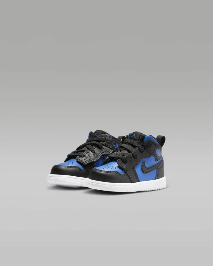 Kids Nike Jordan Jordan 1 Mid Alt Blackblackwhiteroyal Blue