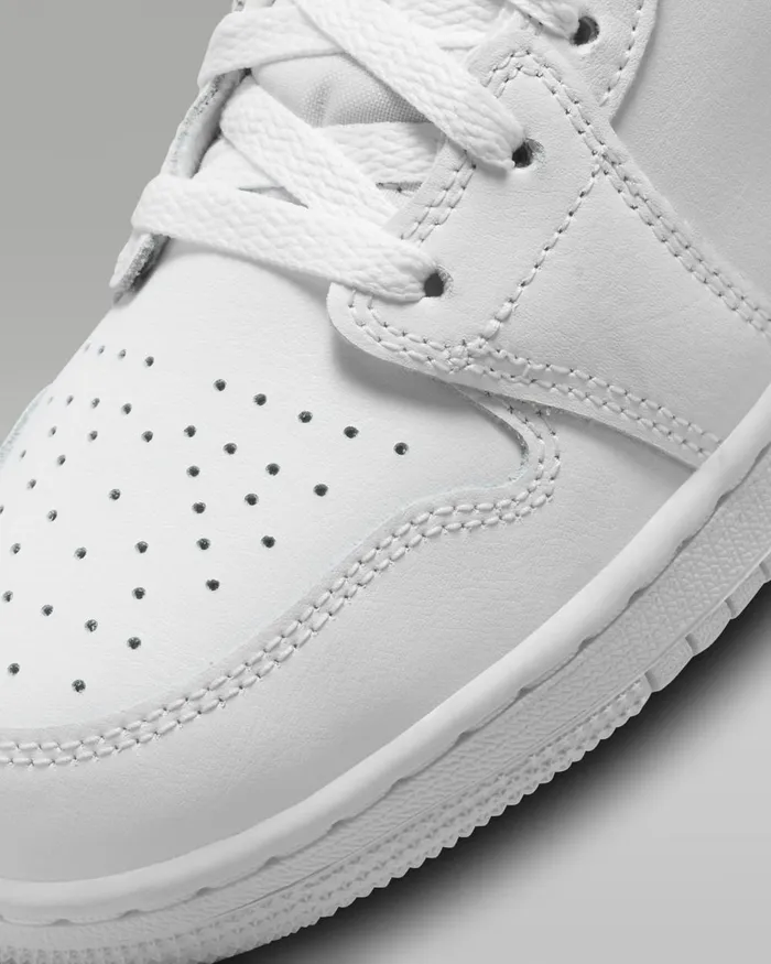 Kids Nike Jordan Jordan 1 Mid Whitewhitewhite