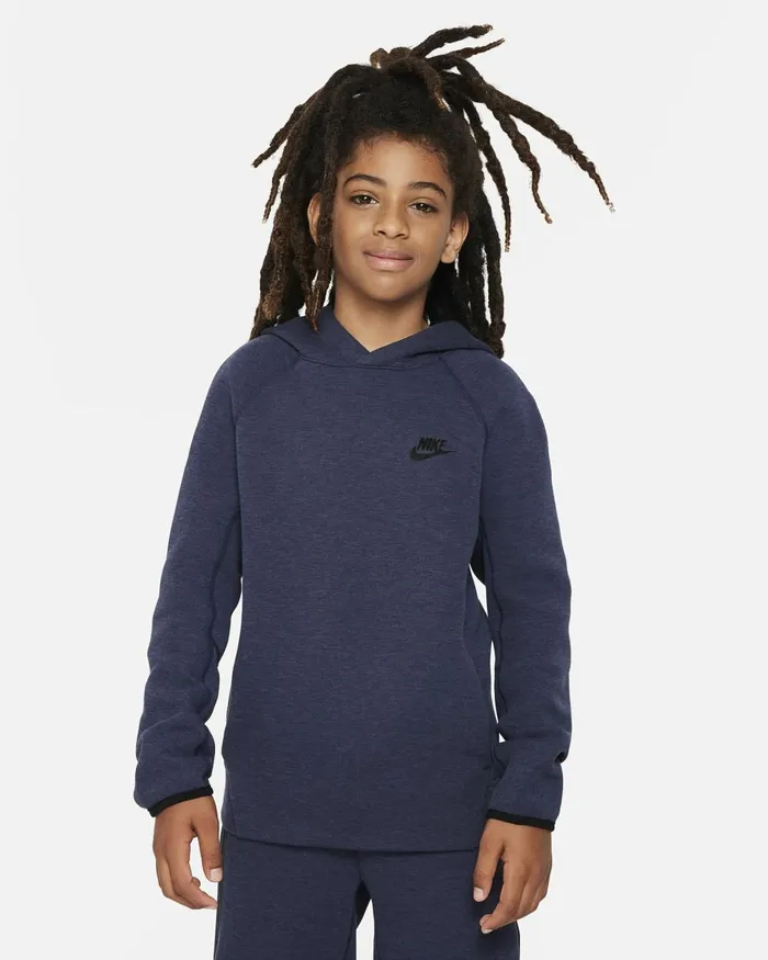 Kids Nike Older Kids 7 8211 15 Years Sportswear Tech Fleece Obsidian Heatherblack