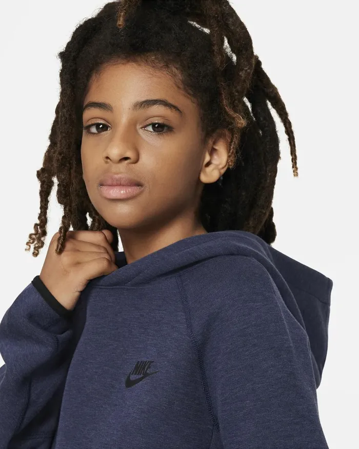 Kids Nike Older Kids 7 8211 15 Years Sportswear Tech Fleece Obsidian Heatherblack
