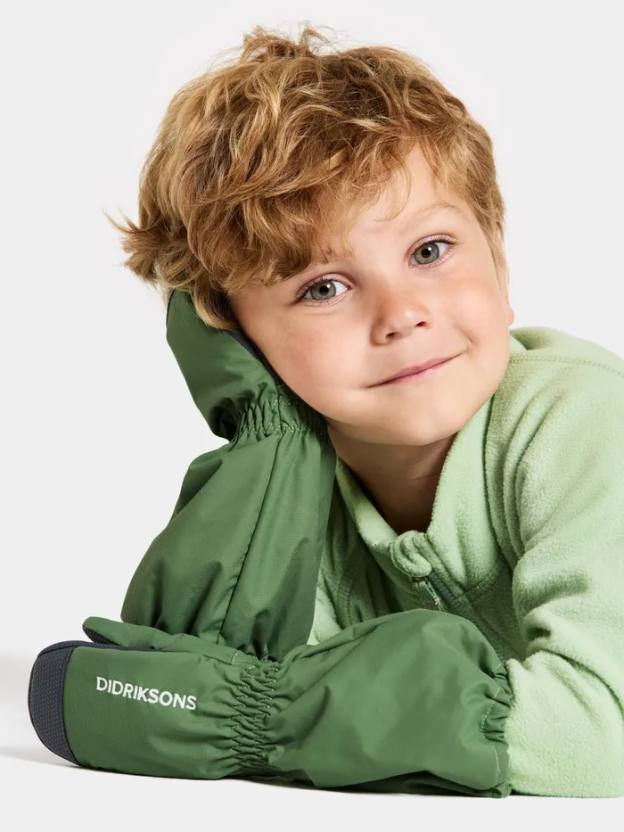 Kids Shell Gloves Algae Green Didriksons Gloves and Mittens