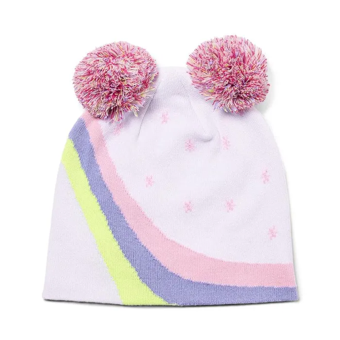 Kids Ski Bunny Pom White Spyder Hats