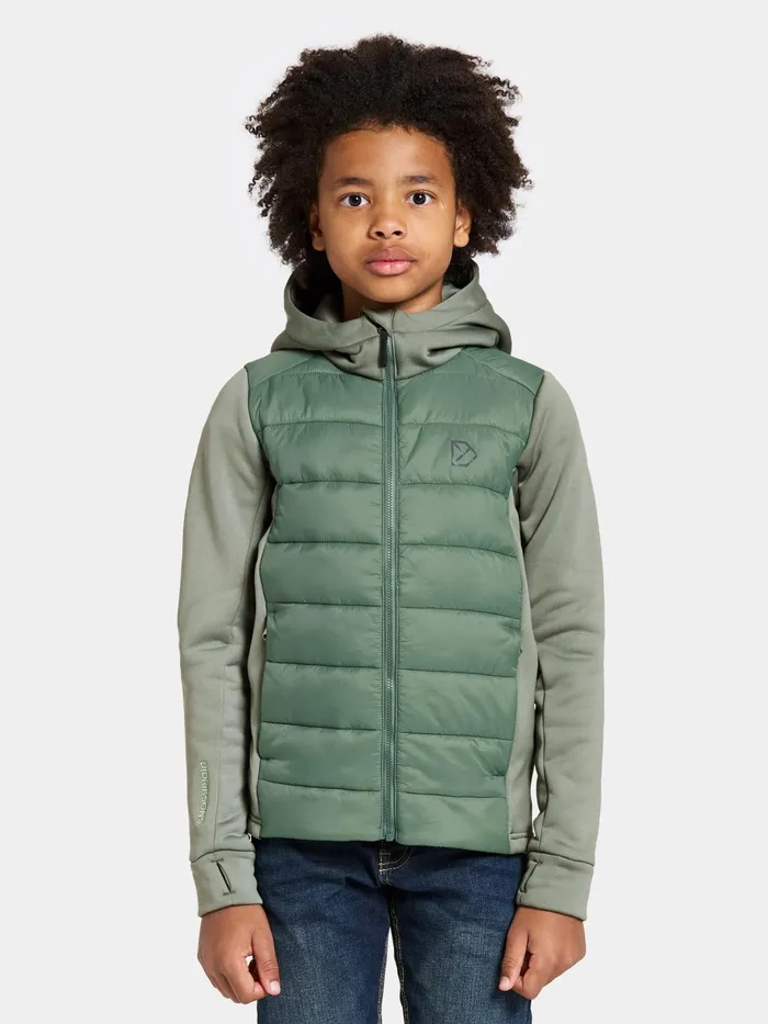 KidsYouth Kapris FullZip Dark Moss Didriksons Fleece and Midlayers