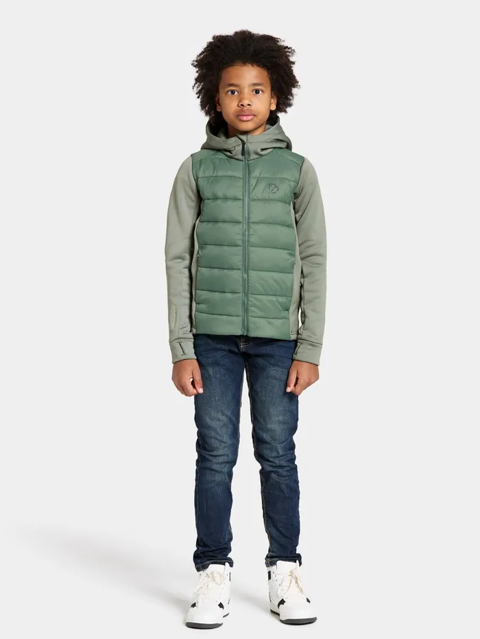 KidsYouth Kapris FullZip Dark Moss Didriksons Fleece and Midlayers