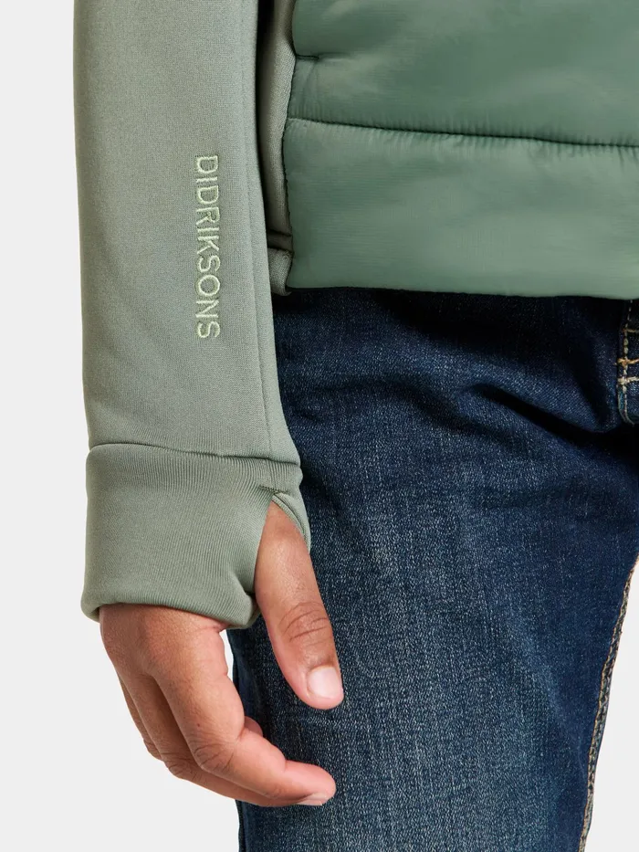 KidsYouth Kapris FullZip Dark Moss Didriksons Fleece and Midlayers