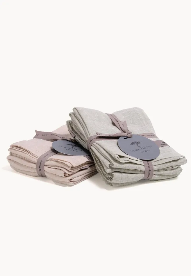 Kitchen Accessories Living FYNCHHATTON Sandibe Napkins Set Of 4 Hot Pinkdove Blueblue Stripedelephant Graysage