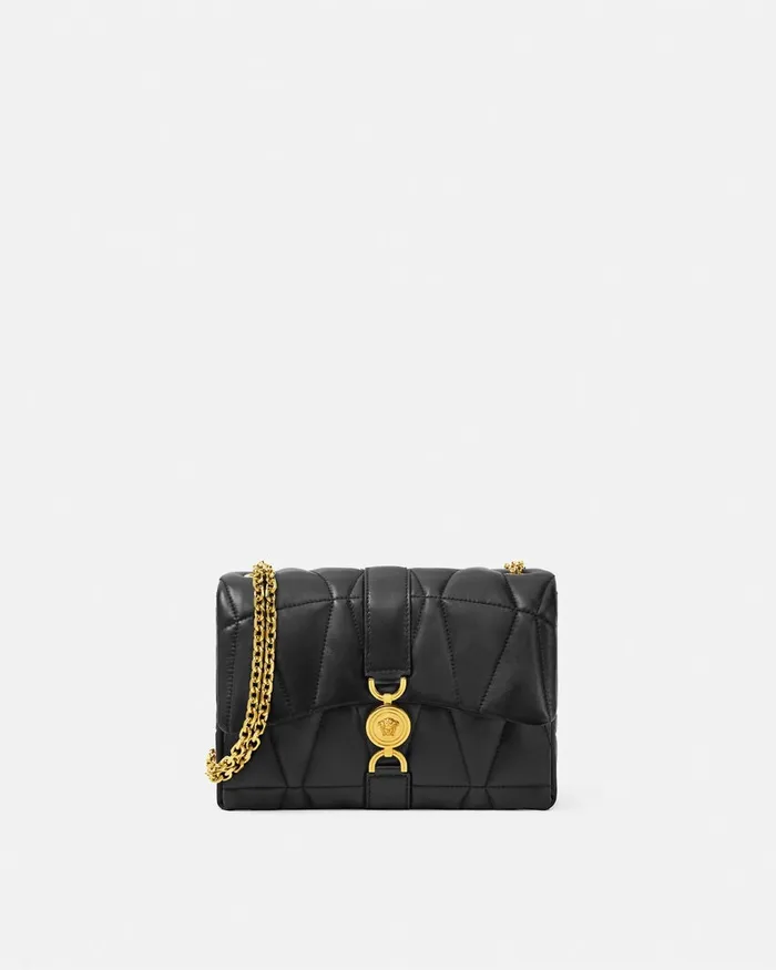 Kleio Women Versace Kleio Quilted Shoulder Bag Blackgold