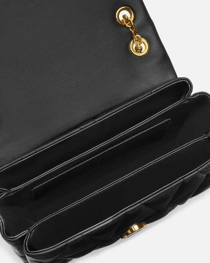 Kleio Women Versace Kleio Quilted Shoulder Bag Blackgold