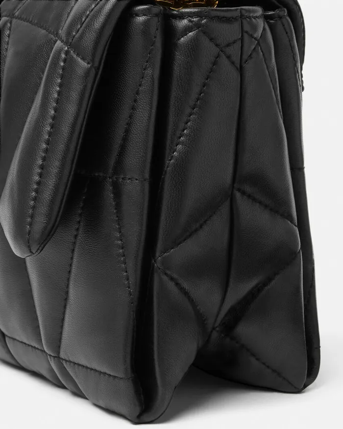 Kleio Women Versace Kleio Quilted Shoulder Bag Blackgold