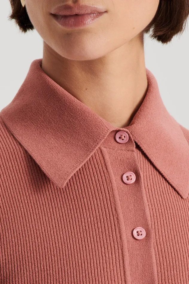 KNIT SHIRT BLUSH Women Knitwear Scanlan Theodore KNIT SHIRT BLUSH Women Knitwear Scanlan Theodore