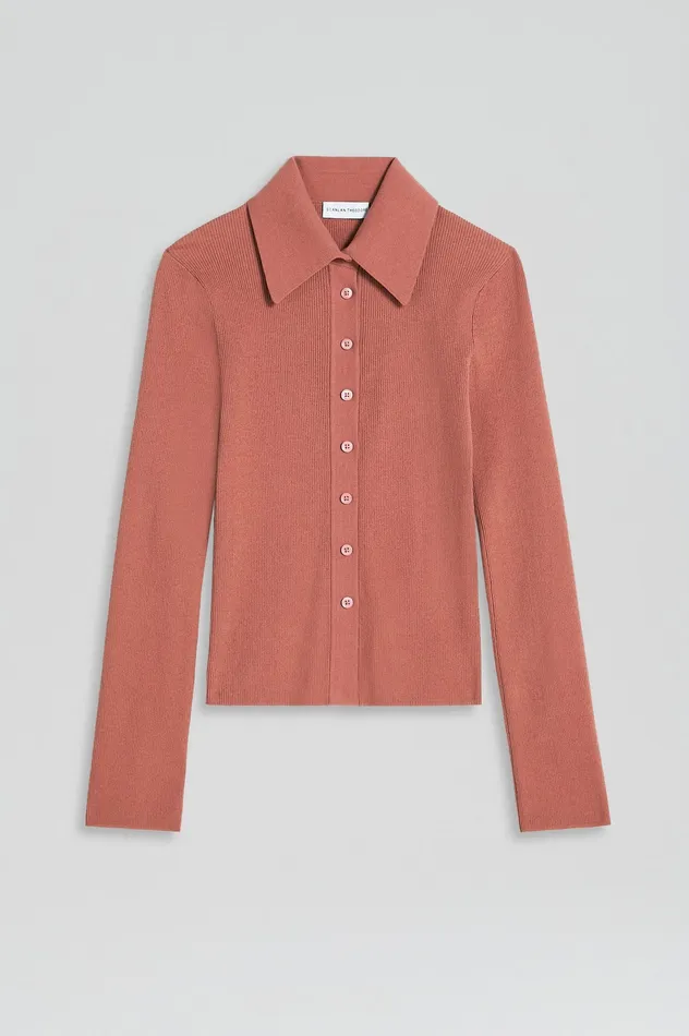 KNIT SHIRT BLUSH Women Knitwear Scanlan Theodore KNIT SHIRT BLUSH Women Knitwear Scanlan Theodore