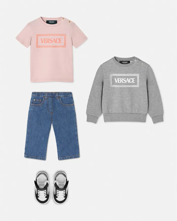Knitwear and Sweatshirts Kids Versace 90s Vintage Logo Baby Sweatshirt 2em40