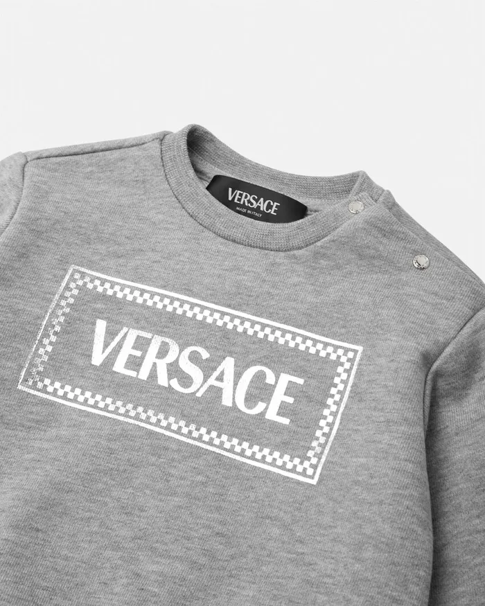 Knitwear and Sweatshirts Kids Versace 90s Vintage Logo Baby Sweatshirt 2em40