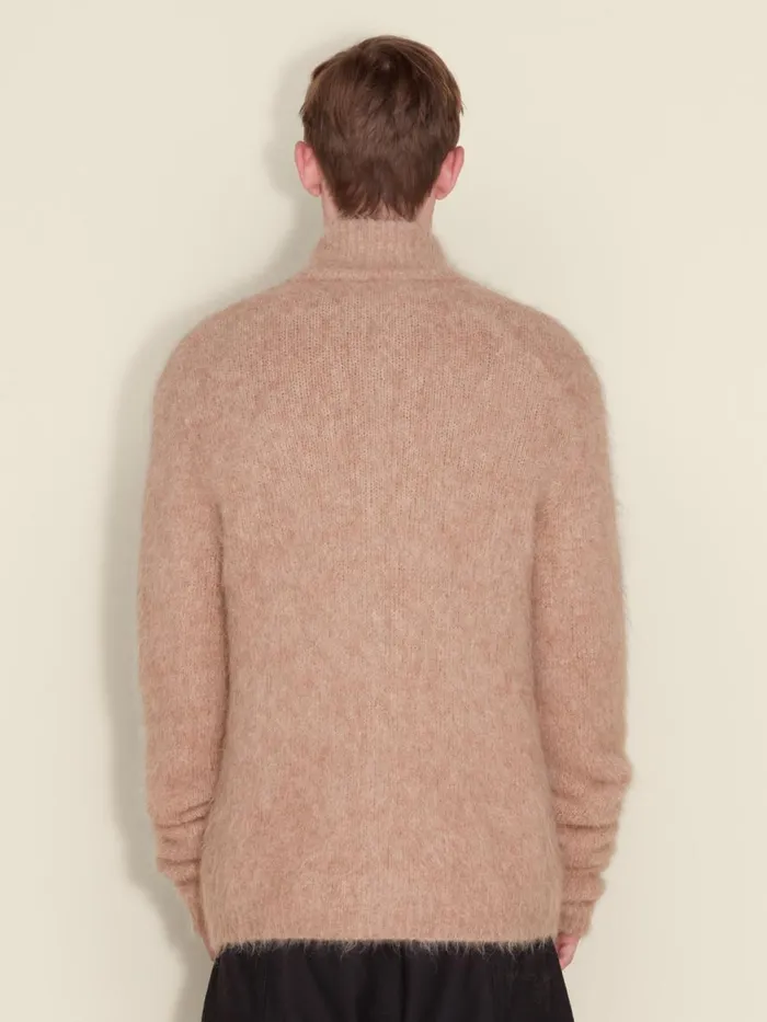 Knitwear Men Holzweiler Atlantic Hairy Zip Cardigan Beige