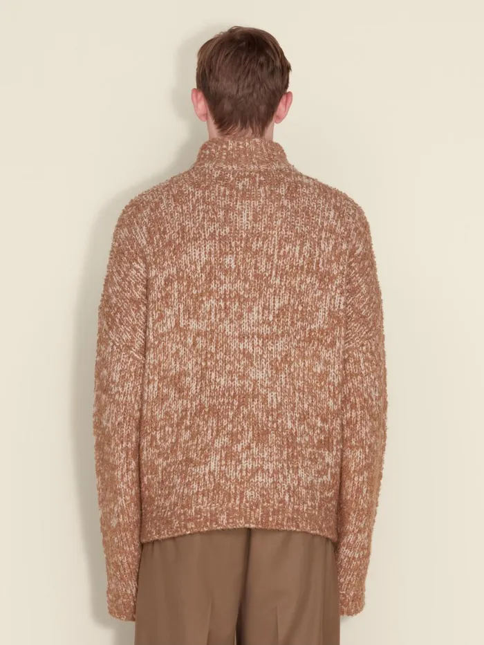 Knitwear Men Holzweiler Emplify Zip Cardigan Brown