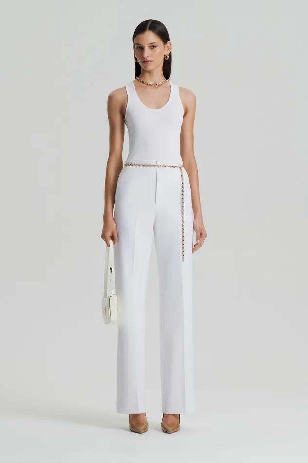 Knitwear Women CREPE KNIT SINGLET WHITE Scanlan Theodore