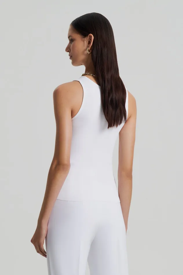 Knitwear Women CREPE KNIT SINGLET WHITE Scanlan Theodore