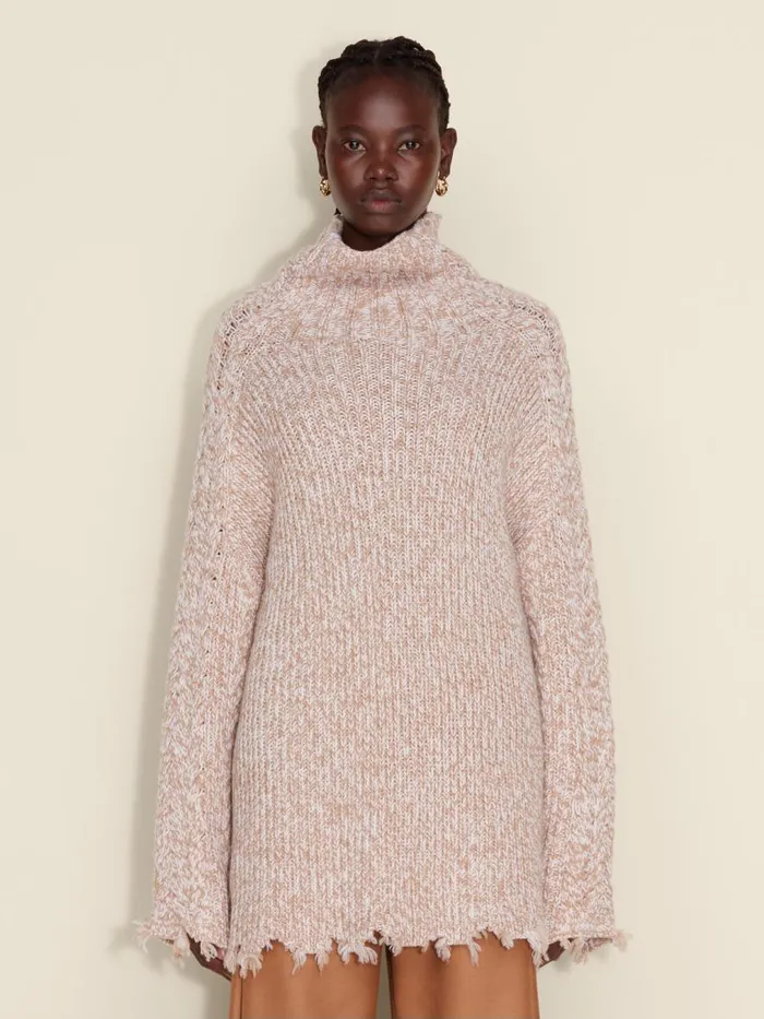 Knitwear Women Holzweiler Dory Knit Sweater Beige Mix