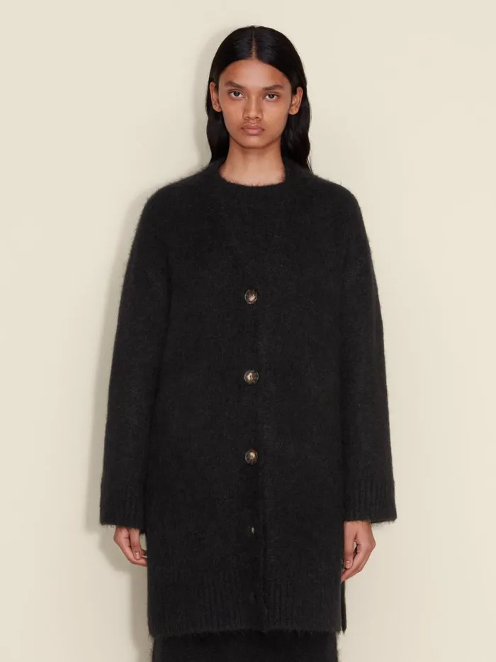 Knitwear Women Holzweiler Passage Fluffy Knit Cardigan Black