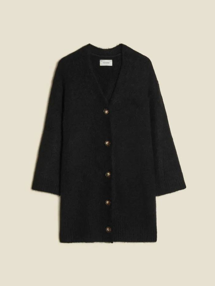 Knitwear Women Holzweiler Passage Fluffy Knit Cardigan Black