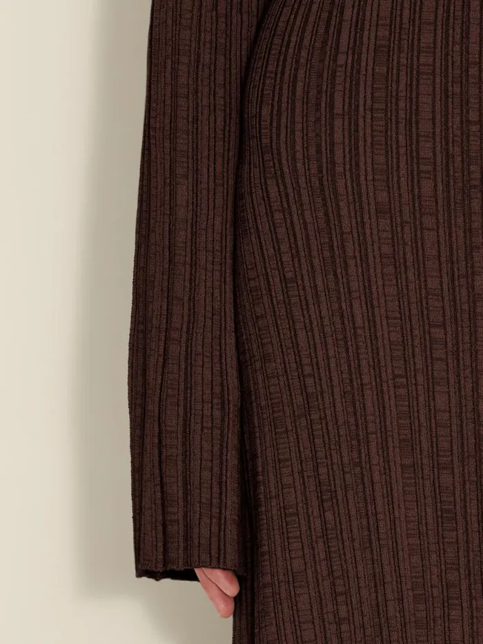 Knitwear Women Holzweiler Tulip Knit Dress Dk Brown