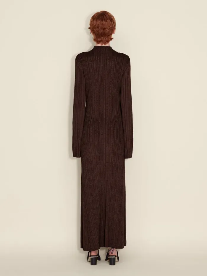 Knitwear Women Holzweiler Tulip Knit Dress Dk Brown