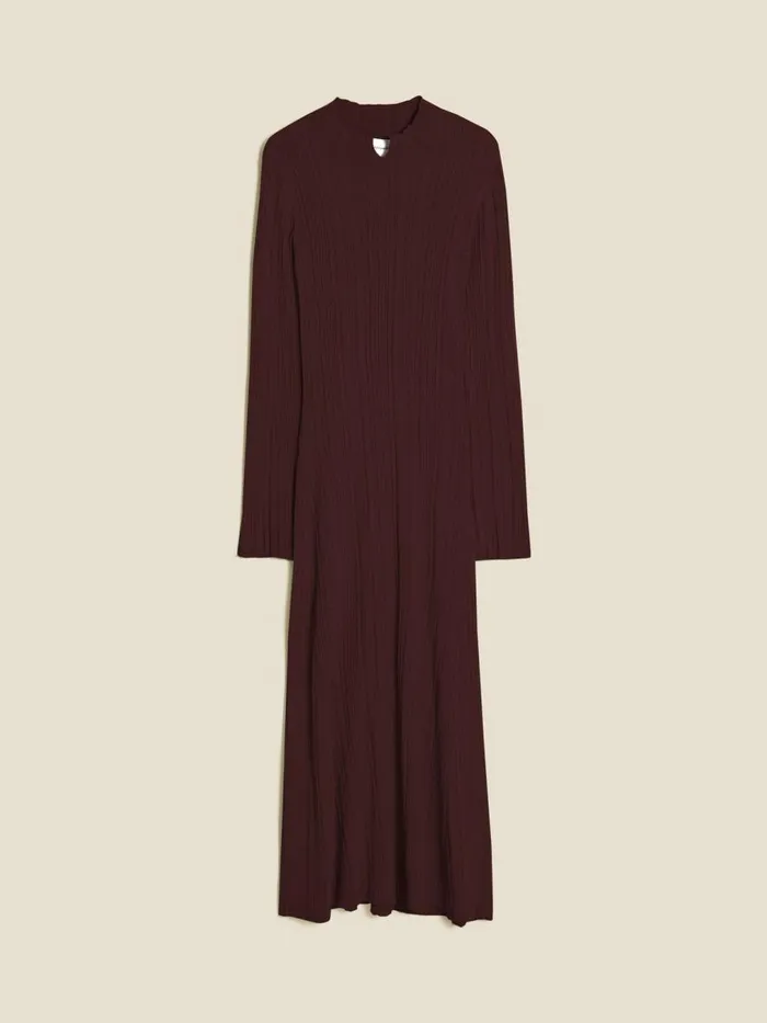 Knitwear Women Holzweiler Tulip Knit Dress Dk Brown