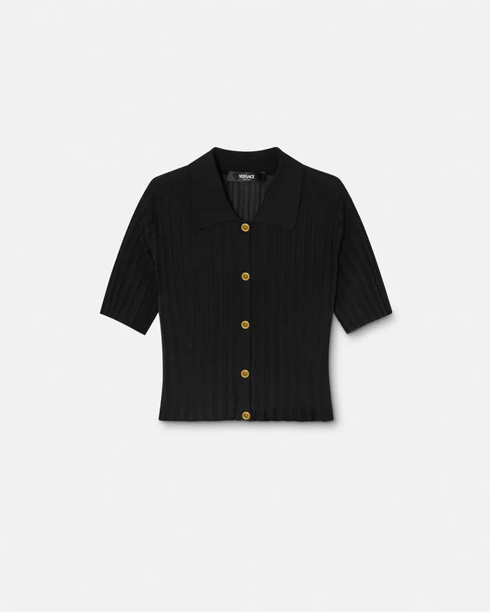 Knitwear Women Versace Knit Shirt Black