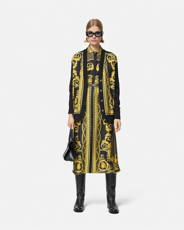 Knitwear Women Versace La Coupe Des Dieux Oversized Cardigan Black