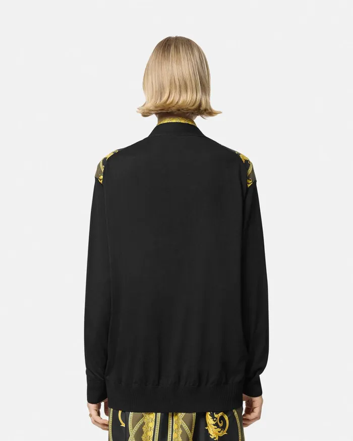 Knitwear Women Versace La Coupe Des Dieux Oversized Cardigan Black